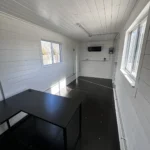 20 ft 20’ Slate Gray Shiplap 120V Shipping Container Office Minisplit - Image 4